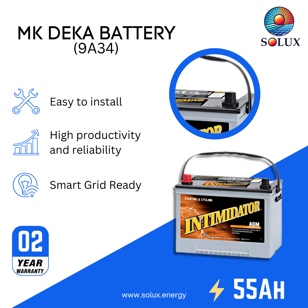 This is an image of MK Deka 55Ah Battery 12V AGM